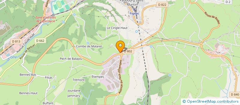 localisation de l'entreprise EARL DE LA TOULZANE à FIGEAC