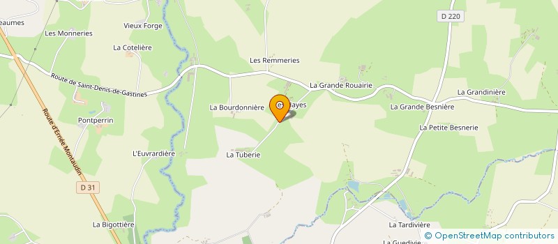 localisation de l'entreprise EARL DE LA TUBERIE à SAINT-DENIS-DE-GASTINES