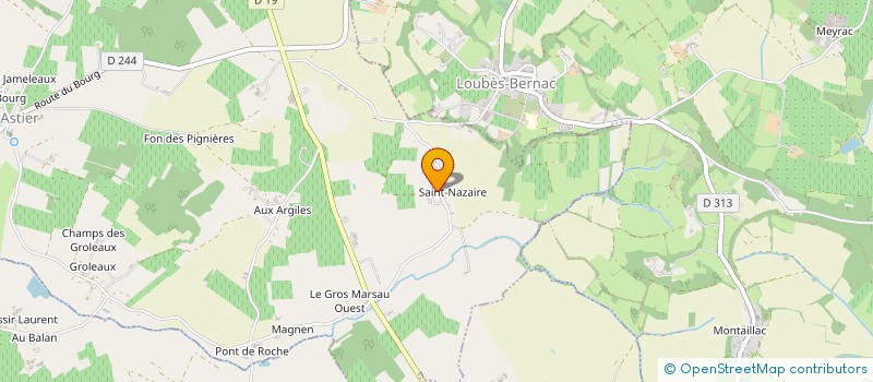 localisation de l'entreprise EARL DE LA TUILLIERE à SAINT-ASTIER