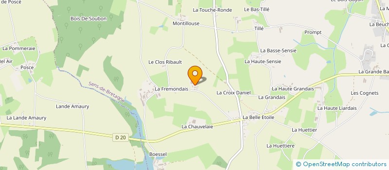 localisation de l'entreprise EARL DE LA VAIRIE à SENS-DE-BRETAGNE