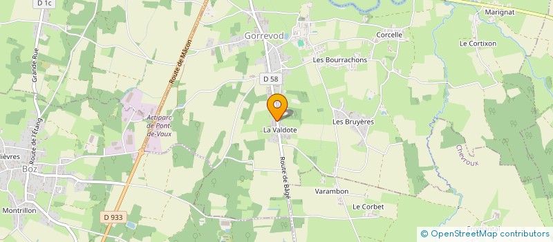 localisation de l'entreprise EARL DE LA VALDOTTE à GORREVOD
