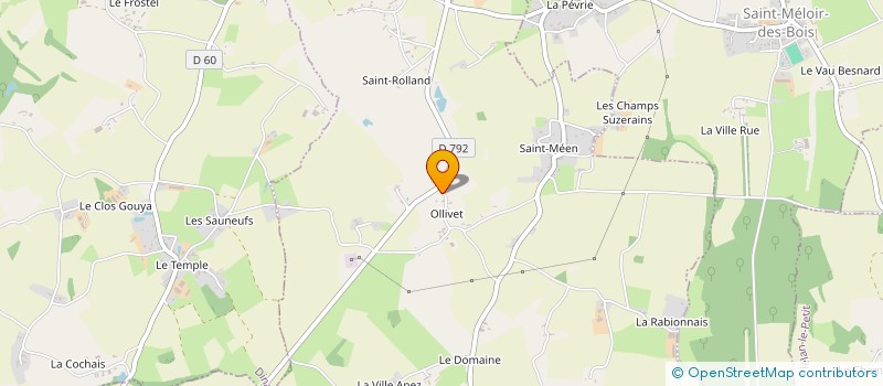 localisation de l'entreprise EARL DE LA VALLEE D'OLIVET à BOURSEUL