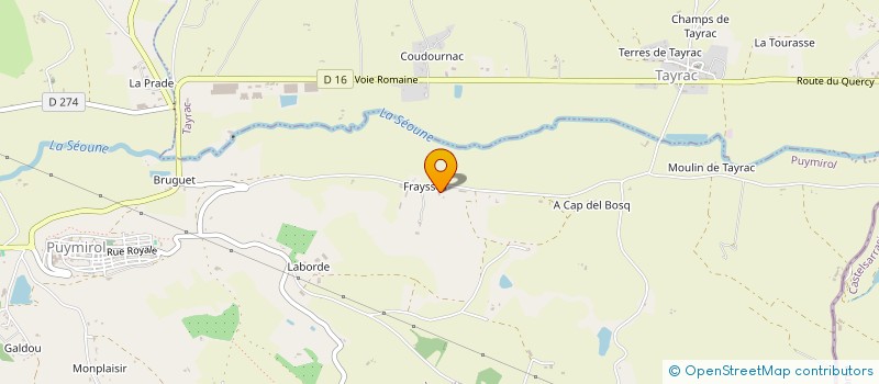 localisation de l'entreprise EARL DE LA VALLEE DE FRAYSSES à PUYMIROL