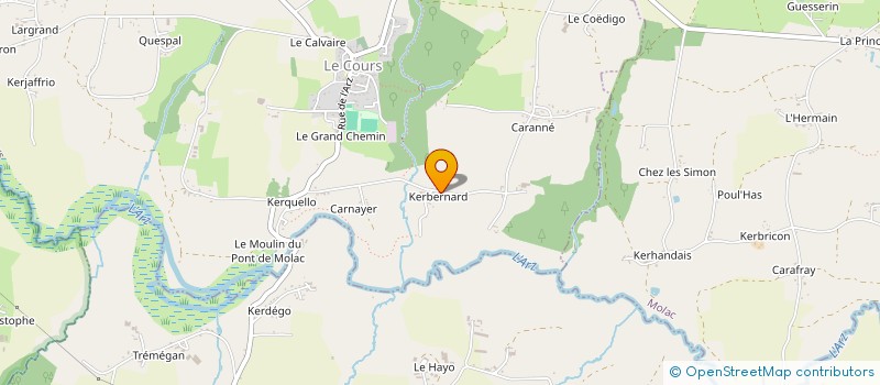 localisation de l'entreprise EARL DE LA VALLEE DE KERBERNARD à LE COURS