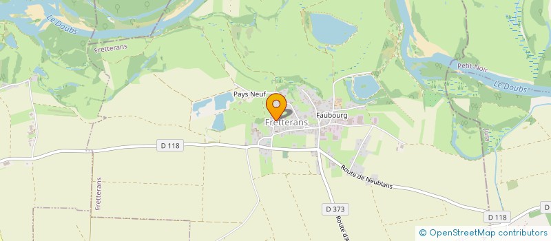 localisation de l'entreprise EARL DE LA VALLEE DU DOUBS à FRETTERANS