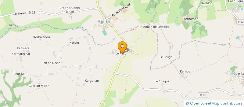 localisation de l'entreprise EARL DE LA VALLEE VERTE à LANRIVAIN
