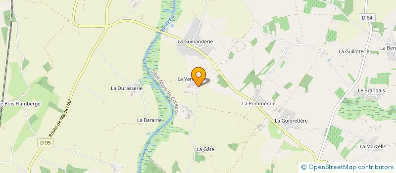 localisation de l'entreprise EARL DE LA VANNERIE à SAINT-MARS-DE-COUTAIS
