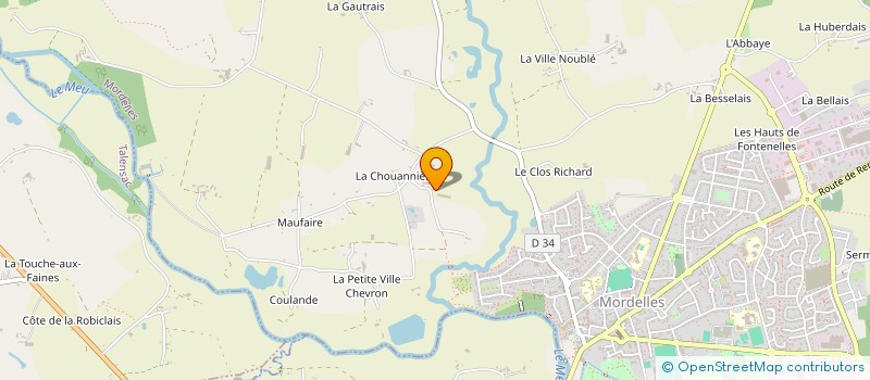 localisation de l'entreprise EARL DE LA VAUNOISE  MORDELLES