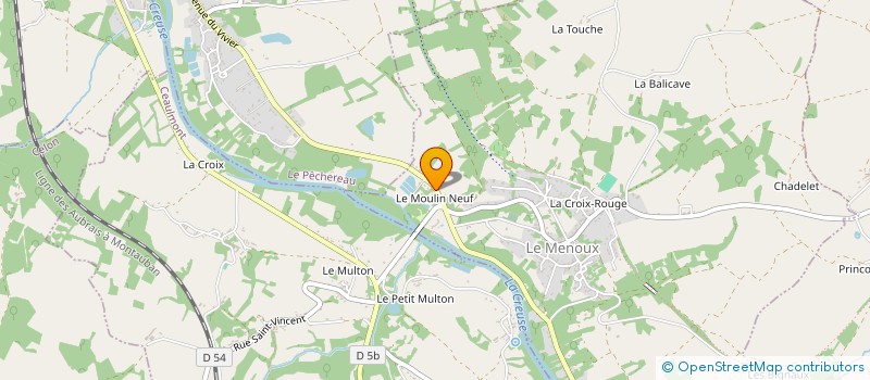 localisation de l'entreprise EARL DE LA VIELLE EPINE à LE MENOUX