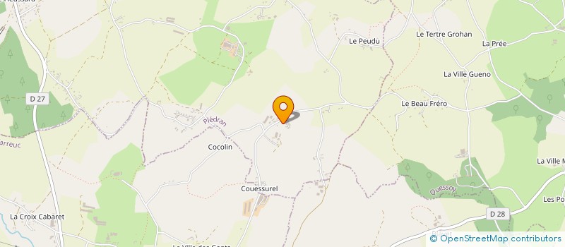 localisation de l'entreprise EARL DE LA VILLE AIN à PLEDRAN