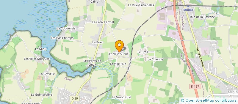 localisation de l'entreprise EARL DE LA VILLE AU VIF à PLEUDIHEN-SUR-RANCE