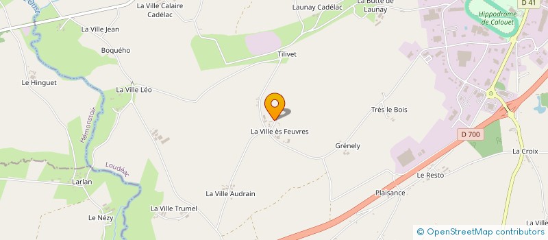 localisation de l'entreprise EARL DE LA VILLE AUX FEUVRES à LOUDEAC