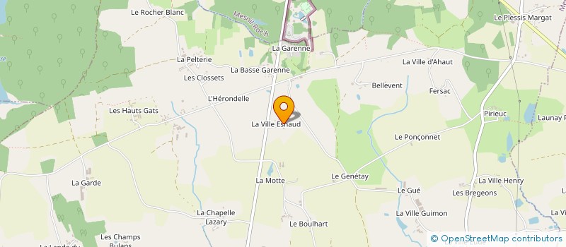 localisation de l'entreprise EARL DE LA VILLE ESNAUD  MEILLAC