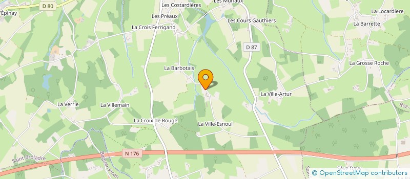 localisation de l'entreprise EARL DE LA VILLE ESNOUL  SAINT-BROLADRE