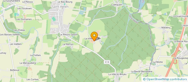localisation de l'entreprise EARL DE LA VILLE HAMON à SAINT-HELEN
