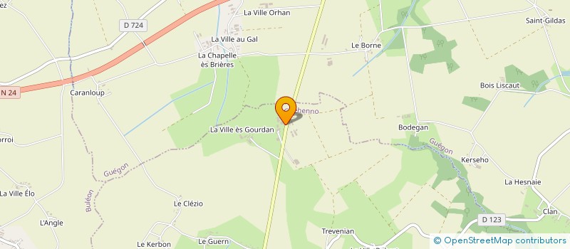 localisation de l'entreprise EARL DE LA VILLE PIERRE à GUEHENNO