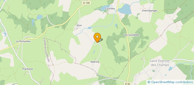 localisation de l'entreprise EARL DE LA VILLETELLE  CONDAT-EN-COMBRAILLE