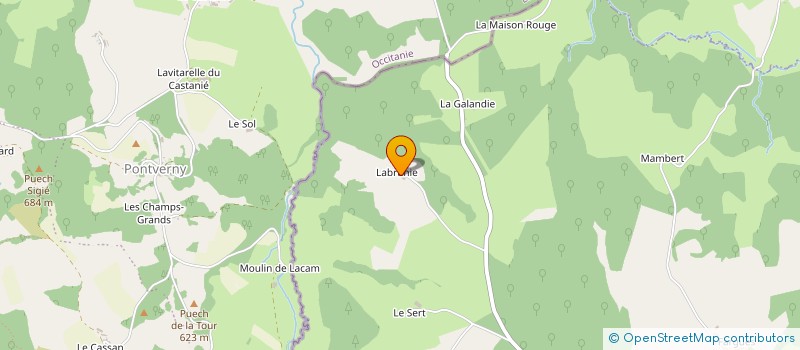 localisation de l'entreprise EARL DE LABRUNIE à SAINT-SAURY