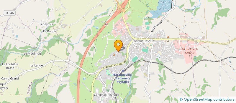 localisation de l'entreprise EARL DE LAGARDE  BARAQUEVILLE