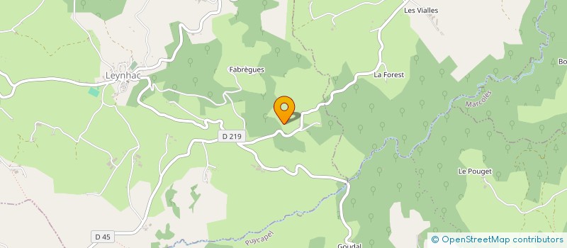 localisation de l'entreprise EARL DE LAGOUTTE à LEYNHAC