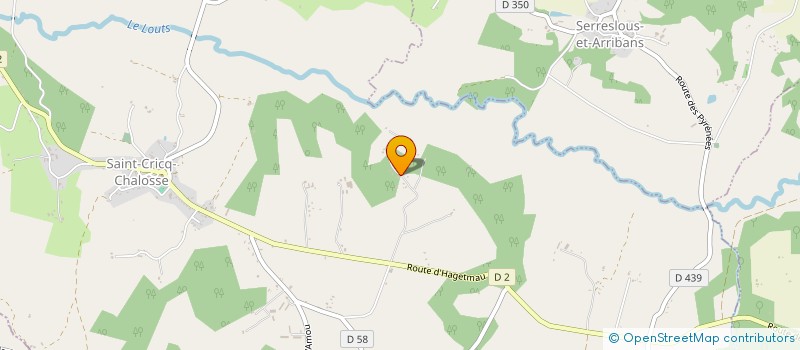 localisation de l'entreprise EARL DE LAHOURCADE  LABASTIDE-CHALOSSE