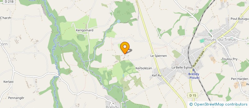 localisation de l'entreprise EARL DE LAN KERBRIAND à PLOUEC-DU-TRIEUX