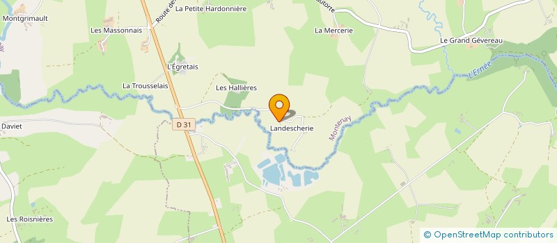 localisation de l'entreprise EARL DE LANDESCHERIE à MONTENAY