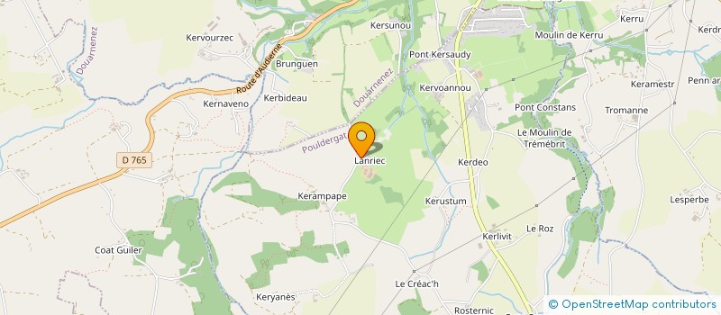 localisation de l'entreprise EARL DE LANRIEC  POULDERGAT