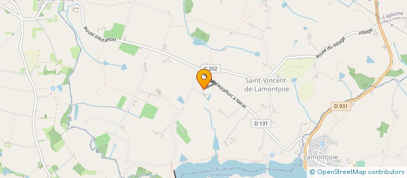 localisation de l'entreprise EARL DE LAPLATE à SAINT-VINCENT-DE-LAMONTJOIE