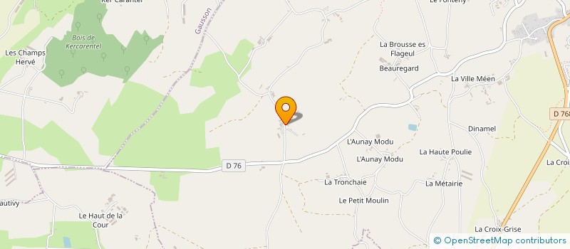 localisation de l'entreprise EARL DE LAUNAY DIE à PLOUGUENAST-LANGAST