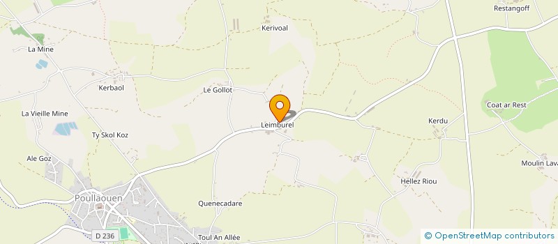 localisation de l'entreprise EARL DE LEIMBUREL à POULLAOUEN