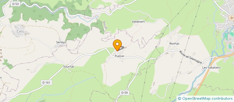 localisation de l'entreprise EARL DE LESTRADE à TEISSIERES-DE-CORNET
