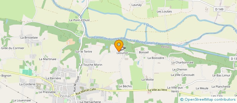 localisation de l'entreprise EARL DE LEZURLOT à PEILLAC