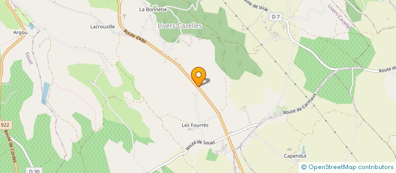 localisation de l'entreprise EARL DE LIVERS  LIVERS-CAZELLES