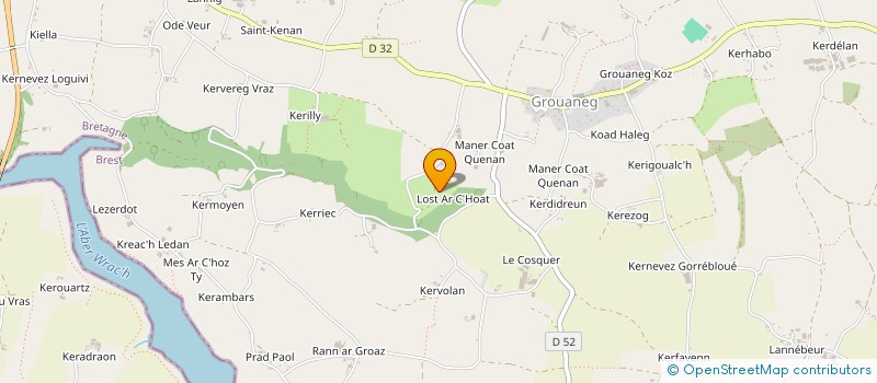 localisation de l'entreprise EARL DE LOST AR C'HOAT à PLOUGUERNEAU