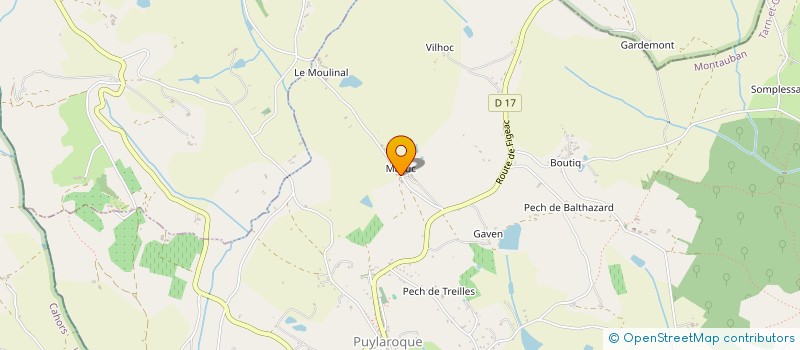 localisation de l'entreprise EARL DE MAZUC  PUYLAROQUE