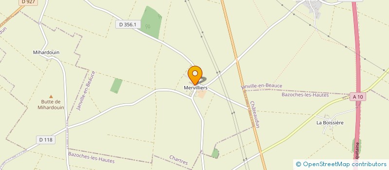 localisation de l'entreprise EARL DE MERVILLIERS à JANVILLE-EN-BEAUCE