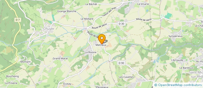 localisation de l'entreprise EARL DE METRIEUX  CHUYER