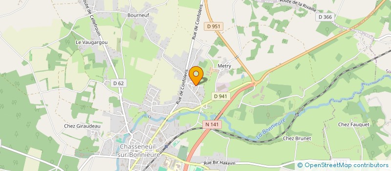 localisation de l'entreprise EARL DE METRY à CHASSENEUIL-SUR-BONNIEURE