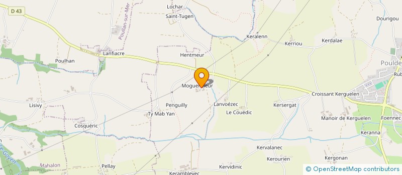 localisation de l'entreprise EARL DE MOGUERMEUR à POULDERGAT