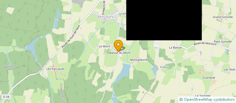 localisation de l'entreprise EARL DE MONTALIBORD  VESCOURS