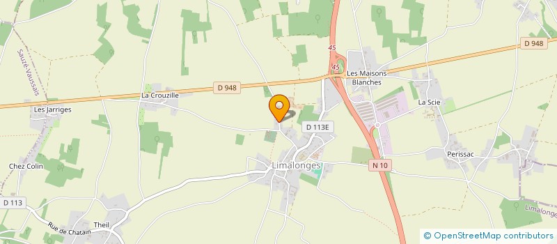 localisation de l'entreprise EARL DE MONTENEAU à LIMALONGES