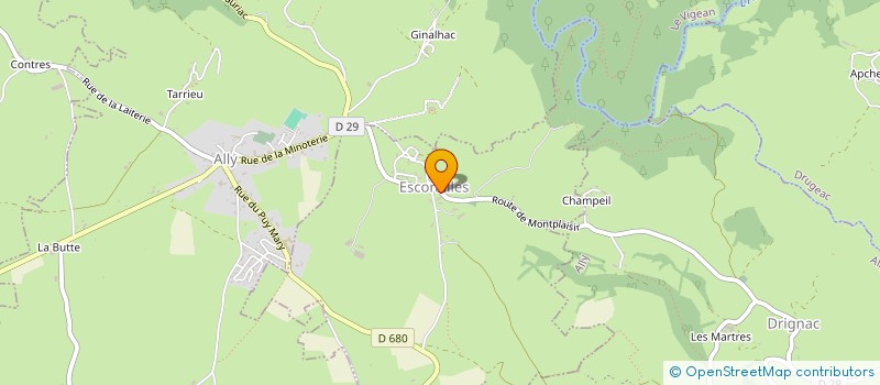 localisation de l'entreprise EARL DE MONTPLAISIR à ESCORAILLES