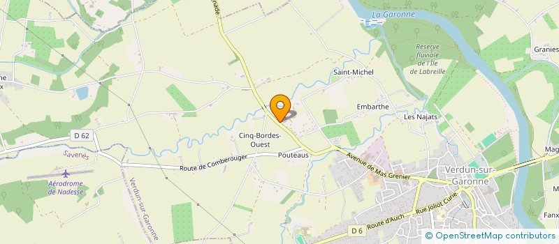 localisation de l'entreprise EARL DE NADESSE à VERDUN-SUR-GARONNE