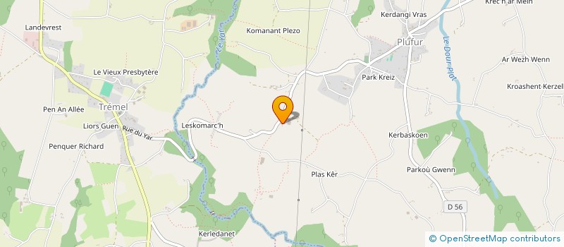 localisation de l'entreprise EARL DE PEN A VERN à PLUFUR