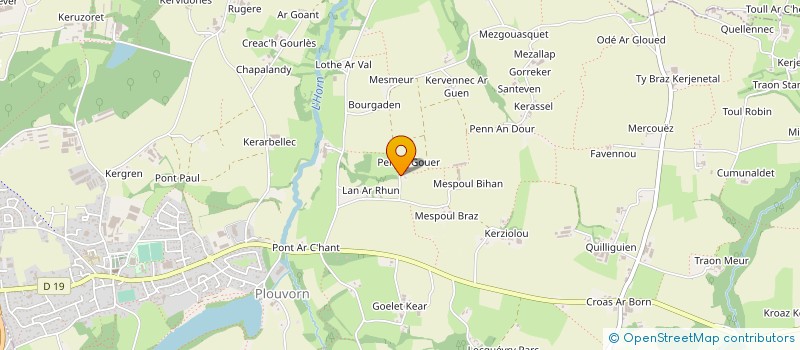 localisation de l'entreprise EARL DE PEN AR GOUER  PLOUVORN