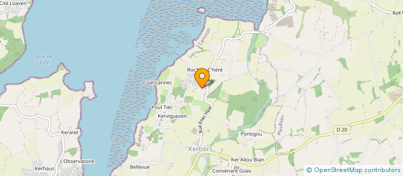 localisation de l'entreprise EARL DE PEN PARCOU  KERBORS