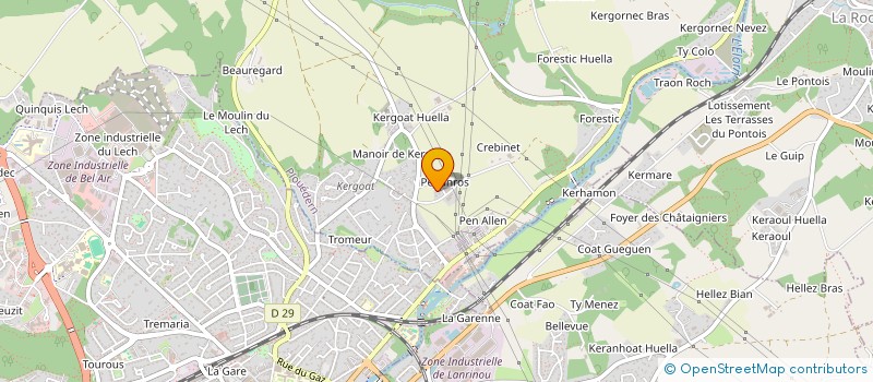 localisation de l'entreprise EARL DE PENAROS à PLOUEDERN