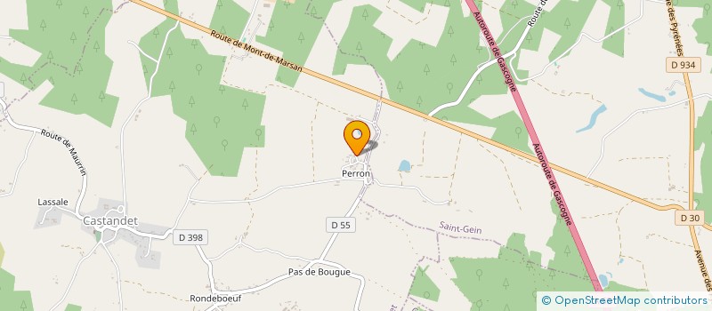 localisation de l'entreprise EARL DE PERRON à CASTANDET