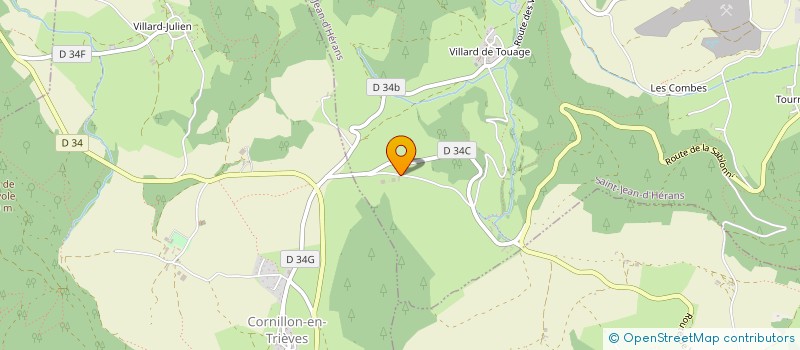 localisation de l'entreprise EARL DE PIERRE VULSON à SAINT JEAN D'HERANS